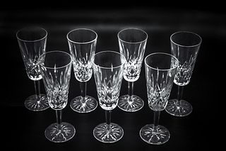Waterford crystal champagne flutes lot of 7 Waterford crystal champagne flutes lot of 7
Lismore pattern
Approx 7 1/4" x 2 1/2"