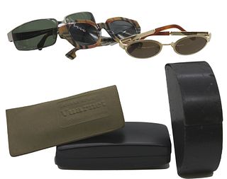 Three designer sunglasses - Prada, Burberry etc. Lot of 3 designer sunglasses, one Prada, one Burberry, one Von Furstenberg