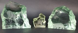 Three Pieces of Mid Century Swedish Art Glass