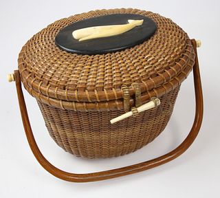 Vintage Nantucket Friendship Basket Attributed to Jose Reyes