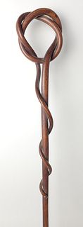 Antique American Folk Art Walking Stick, 19th Century
