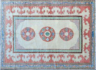 Vintage Hand Knotted Shirvan Kazak Oriental Rug