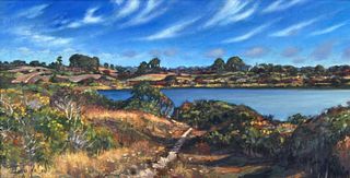 Illya Kagan Oil on Canvas "View of Hummock Pond - Nantucket Island"