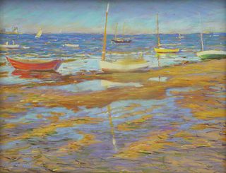 George Thomas Pastel on Paper "Midday Reflections"