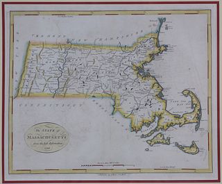Map of "The State of Massachusetts from the Best Information 1796"