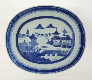 Canton Oval Platter, 19th Century