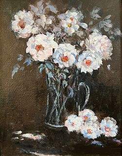 Peter Guarino Oil on Canvas "Floral Still Life"