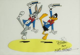 Bugs Bunny and Daffy Duck Signed Cell