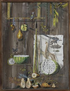 Francis G. Dearden Oil on Linen "Enigmatic Still Life with Melon"