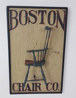 Boston Chair Co Figural Windsor Armchair Trade Sign