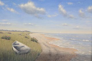 Alan J. Eddy Oil on Canvas Shoreline Landscape