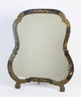 Vintage English Chinoiserie Lady's Table Top Dressing Mirror