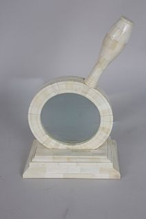 Camel Bone Magnifying Glass on Stepped Stand