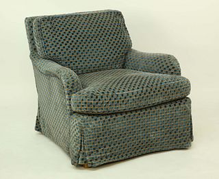 Contemporary Teal Green Upholstered Club Chair