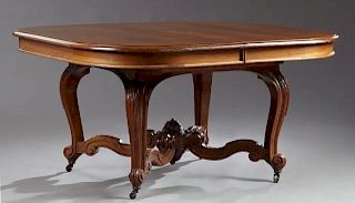 Louis XV Style Carved Walnut Dining Table, early 2