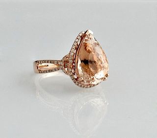 Lady's 14K Rose Gold Dinner Ring, with an 8.21 car