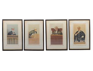 Lot of 4 Vanity Fair Lithographs Lot of 4 Vanity Fair Lithographs, by various artists.- " A Very Sound Judge"- "The Lord Chief Justice" - " An