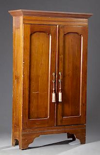 Southern American Carved Cypress Armoire, early 20