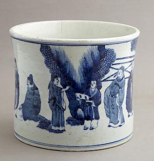 Chinese Blue and White Porcelain Jardiniere, 20th