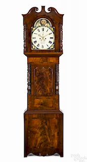 Welsh mahogany tall case clock, early 19th c., the eight-day works, signed John Jones