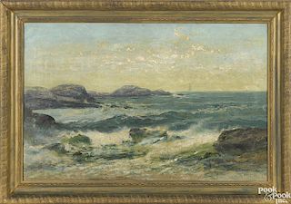 Christopher High Shearer (American 1846-1926), oil on canvas coastal scene, signed lower right