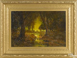 Ralph Davison Miller (American 1858-1945), oil on board landscape, signed lower left, 16'' x 24''.