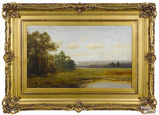Thomas Griffin (American 1858-1918), oil on canvas landscape, signed lower left, 18'' x 30''.