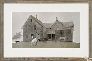 Andrew Wyeth (American 1917-2009), collotype, titled Open House, signed lower right and numbered