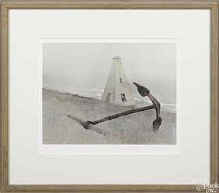 Andrew Wyeth (American 1917-2009), collotype, titled Sea Running, signed lower right