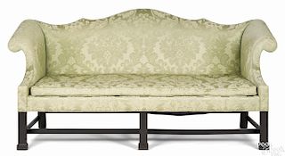 Frank Auspitz, York, Pennsylvania Chippendale style walnut double-peak sofa, 42'' h., 85'' w.