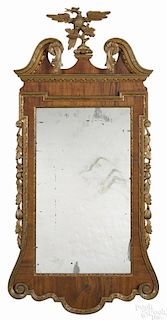 Frank Auspitz, York, Pennsylvania mahogany veneer and giltwood Constitution mirror, 51'' h.