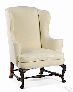 Frank Auspitz, York, Pennsylvania Queen Anne style maple easy chair.
