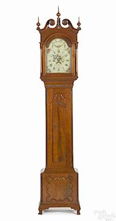Northampton County, Pennsylvania Chippendale walnut tall case clock, late 18th c.