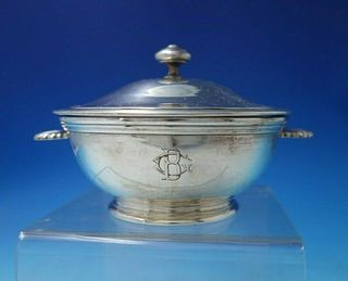 Vendome by Christofle Silverplate Sugar Bowl with Lid 3 1/4" x 6" c.1960 (#5600)