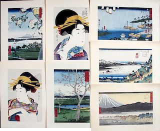 JAPANESE COLOR PRINTS, EIGHT
