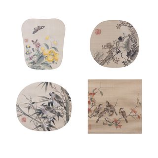 PAIR OF CHINESE FLOWER AND BIRD FRAMED PAINTING 