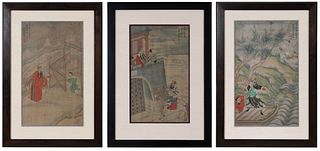 Three Framed Chinese Paintings