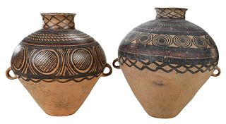 Two Large Chinese Neolithic Painted Pots