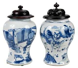 Pair of Chinese Porcelain Temple Jars