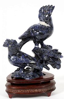 CHINESE SODALITE BIRD CARVING