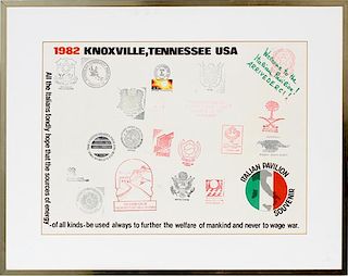 KNOXVILLE TENNESSEE WORLD'S FAIR PRINT 1982