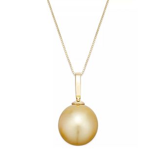 A PEARL PENDANT WITH 14KY NECKLACE 