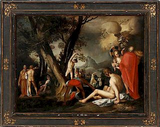 ATTRIBUTED TO ABRAHAM BLOEMAERT OIL ON CANVAS