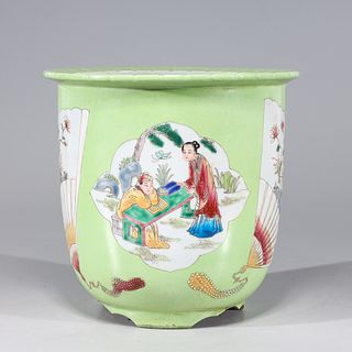 Chinese Famille Rose Enameled Porcelain Planter