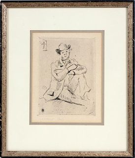 PAUL CEZANNE POSTHUMOUS PRINTED ETCHING ON PAPER