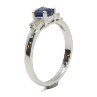 Fine Jewelry Sapphire Ring US#6 18K White Gold