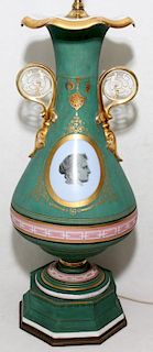 FRENCH EMPIRE STYLE PORCELAIN LAMP