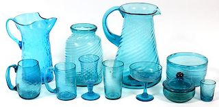 MEXICAN HAND BLOWN GLASS WARE 40 PCS.