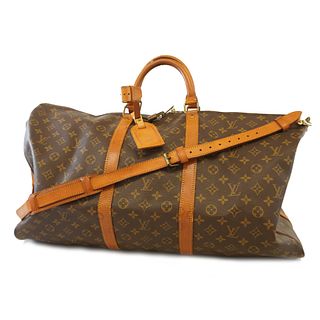  Louis Vuitton Monogram Keepall Bandolier 60 M41412 Unisex Boston Bag