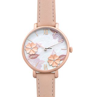 Fossil ES4671 - Jacqueline Pink Leather Ladies Watch 36mm